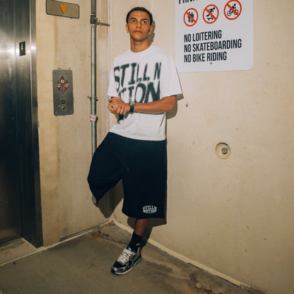 Black Cozy Motion Shorts